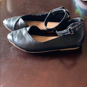 Little girls ballet flats with ankle strap